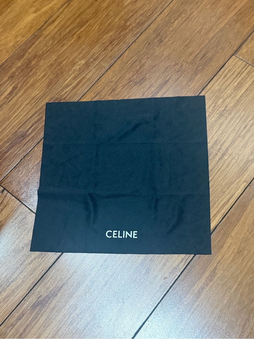 Celine black sunglasses microfiber cleaning cloth with white logo
